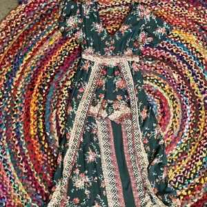 Angie floral print maxi romper